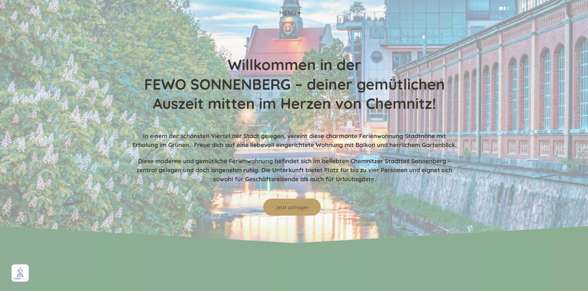 Screenshot Website Ferienwohnung Screenshot Website Ferienwohnung