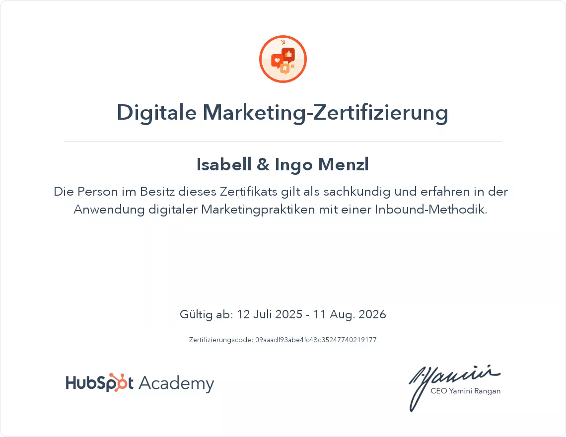 Digitale Marketing Zertifizierung Inbound-Methodik Digitale Marketing Zertifizierung Inbound-Methodik